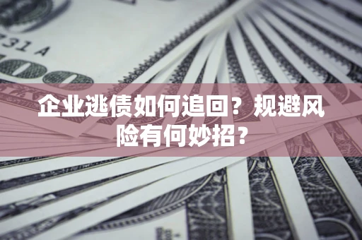 武汉企业逃债如何追回？规避风险有何妙招？