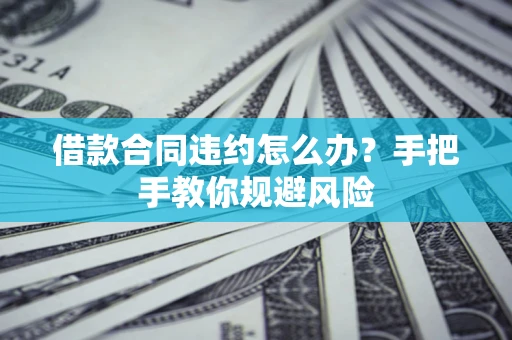 武汉借款合同违约怎么办？手把手教你规避风险