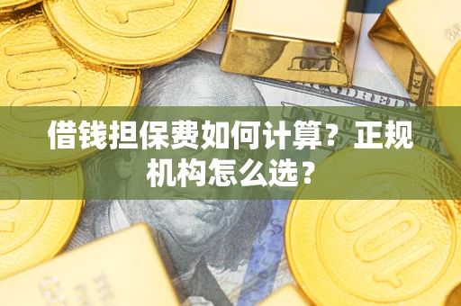 武汉借钱担保费如何计算？正规机构怎么选？