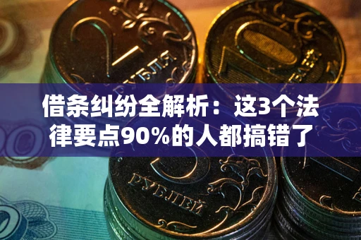 武汉借条纠纷全解析：这3个法律要点90%的人都搞错了