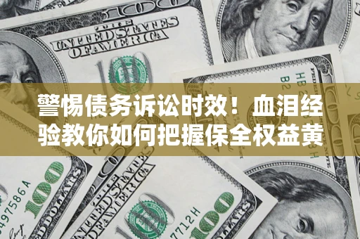 武汉警惕债务诉讼时效！血泪经验教你如何把握保全权益黄金期