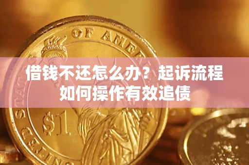 武汉借钱不还怎么办？起诉流程如何操作有效追债