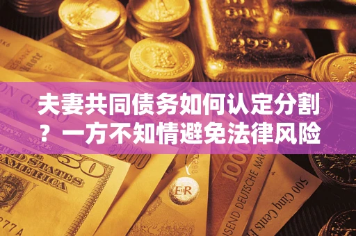 武汉夫妻共同债务如何认定分割？一方不知情避免法律风险必看！